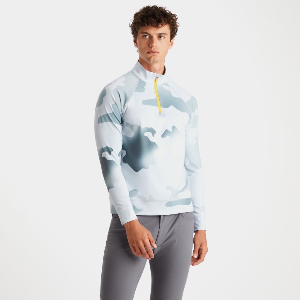 G/Fore Mens Medium Gradient Camo Interlock Quarter Zip Long Sleeve Pullover $195